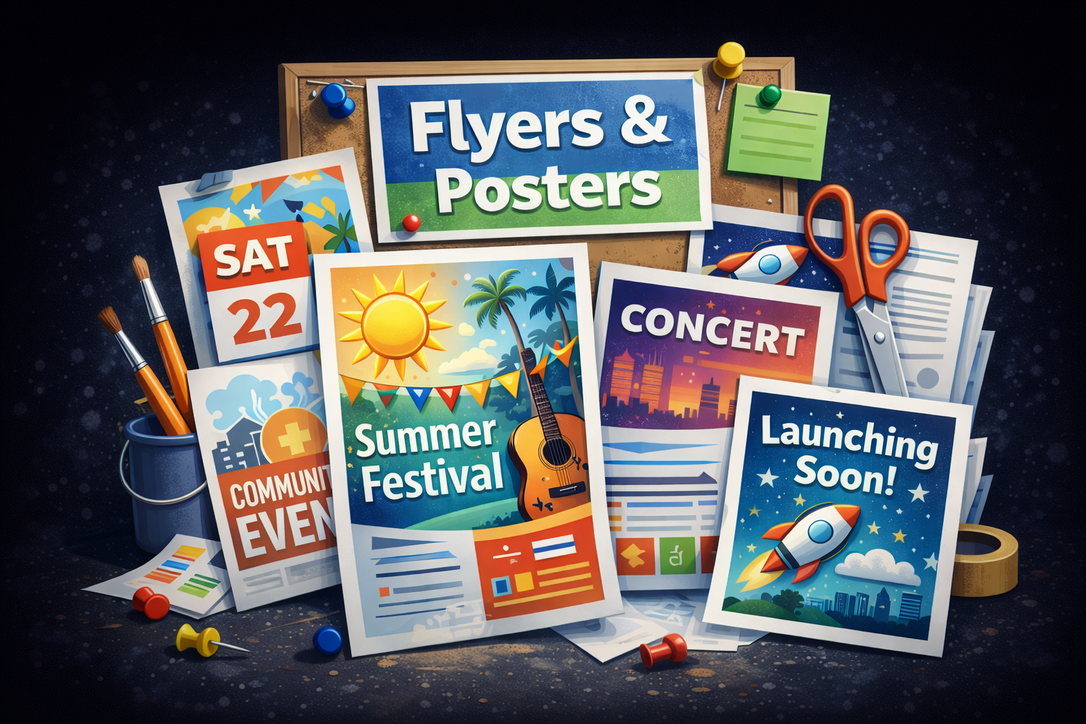 Flyers and posters Image